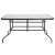 Flash Furniture TLH-089-GG 31.5" x 55" Rectangular Tempered Glass Top Patio Table with Umbrella Hole addl-7