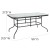 Flash Furniture TLH-089REC-017CBK4-GG 55" Tempered Glass Patio Table with Umbrella Hole, 4 Black Metal Stack Chairs, 5 Piece Set addl-5