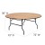 Flash Furniture YT-WRFT72-TBL-GG 72" Round Wood Folding Banquet Table with Clear Coated Finished Top addl-1