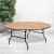 Flash Furniture YT-WRFT72-TBL-GG 72" Round Wood Folding Banquet Table with Clear Coated Finished Top addl-2