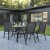 Flash Furniture TLH-089REC-303CBK4-GG 55" Tempered Glass Patio Table with Umbrella Hole, 4 Black Flex Comfort Stack Chairs, 5 Piece Set addl-1