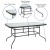 Flash Furniture TLH-089REC-303CGY4-GG 55" Tempered Glass Patio Table with Umbrella Hole, 4 Gray Flex Comfort Stack Chairs, 5 Piece Set addl-3