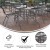 Flash Furniture TLH-089-SV-GG 31.5" x 55" Silver Rectangular Tempered Glass Patio Table with Umbrella Hole addl-3