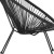 Flash Furniture TLH-094-BLACK-GG Valencia Oval Comfort Series Take Ten Black Papasan Lounge Chair addl-7