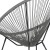 Flash Furniture TLH-094-GREY-GG Valencia Oval Comfort Series Take Ten Grey Papasan Lounge Chair addl-10