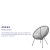 Flash Furniture TLH-094-GREY-GG Valencia Oval Comfort Series Take Ten Grey Papasan Lounge Chair addl-3