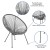 Flash Furniture TLH-094-GREY-GG Valencia Oval Comfort Series Take Ten Grey Papasan Lounge Chair addl-4