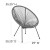 Flash Furniture TLH-094-GREY-GG Valencia Oval Comfort Series Take Ten Grey Papasan Lounge Chair addl-5