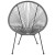 Flash Furniture TLH-094-GREY-GG Valencia Oval Comfort Series Take Ten Grey Papasan Lounge Chair addl-9