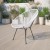 Flash Furniture TLH-094-WHITE-GG Valencia Oval Comfort Series Take Ten White Papasan Lounge Chair addl-1