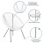 Flash Furniture TLH-094-WHITE-GG Valencia Oval Comfort Series Take Ten White Papasan Lounge Chair addl-4