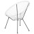 Flash Furniture TLH-094-WHITE-GG Valencia Oval Comfort Series Take Ten White Papasan Lounge Chair addl-5