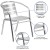 Flash Furniture TLH-1-GG Aluminum Indoor/Outdoor Triple Slat Back Restaurant Stack Chair addl-4