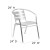 Flash Furniture TLH-1-GG Aluminum Indoor/Outdoor Triple Slat Back Restaurant Stack Chair addl-5