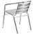 Flash Furniture TLH-1-GG Aluminum Indoor/Outdoor Triple Slat Back Restaurant Stack Chair addl-6