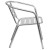 Flash Furniture TLH-1-GG Aluminum Indoor/Outdoor Triple Slat Back Restaurant Stack Chair addl-8
