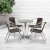 Flash Furniture TLH-ALUM-24RD-020CHR4-GG Indoor/Outdoor 23.5