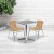 Flash Furniture TLH-ALUM-24SQ-020BGECHR2-GG Indoor/Outdoor 23.5