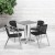 Flash Furniture TLH-ALUM-24SQ-020BKCHR4-GG Indoor/Outdoor 23.5