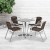 Flash Furniture TLH-ALUM-24SQ-020CHR4-GG Indoor/Outdoor 23.5