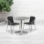 Flash Furniture TLH-ALUM-28RD-020BKCHR2-GG Indoor/Outdoor 27.5