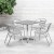 Flash Furniture TLH-ALUM-28SQ-017BCHR4-GG Indoor/Outdoor 27.5
