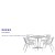 Flash Furniture TLH-ALUM-28SQ-017BCHR4-GG Indoor/Outdoor 27.5