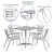 Flash Furniture TLH-ALUM-28SQ-017BCHR4-GG Indoor/Outdoor 27.5