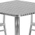 Flash Furniture TLH-ALUM-28SQ-017BCHR4-GG Indoor/Outdoor 27.5