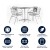Flash Furniture TLH-ALUM-28SQ-017BCHR4-GG Indoor/Outdoor 27.5