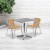 Flash Furniture TLH-ALUM-28SQ-020BGECHR2-GG Indoor/Outdoor 27.5