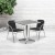 Flash Furniture TLH-ALUM-28SQ-020BKCHR2-GG Indoor/Outdoor 27.5