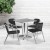 Flash Furniture TLH-ALUM-28SQ-020BKCHR4-GG Indoor/Outdoor 27.5