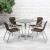 Flash Furniture TLH-ALUM-28SQ-020CHR4-GG Indoor/Outdoor 27.5