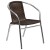 Flash Furniture TLH-ALUM-28SQ-020CHR4-GG Indoor/Outdoor 27.5