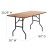Flash Furniture YT-WTFT30X60-TBL-GG 30" x 60" Rectangular Wood Folding Banquet Table with Clear Coated Finished Top addl-1