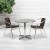 Flash Furniture TLH-ALUM-32RD-020CHR2-GG Indoor/Outdoor 31.5