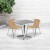 Flash Furniture TLH-ALUM-32SQ-020BGECHR2-GG Indoor/Outdoor 31.5