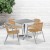Flash Furniture TLH-ALUM-32SQ-020BGECHR4-GG Indoor/Outdoor 31.5