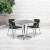 Flash Furniture TLH-ALUM-32SQ-020BKCHR2-GG Indoor/Outdoor 31.5
