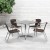 Flash Furniture TLH-ALUM-32SQ-020CHR4-GG Indoor/Outdoor 31.5