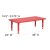Flash Furniture YU-YCX-001-2-RECT-TBL-RED-GG 24"W x 48"L Height Adjustable Rectangular Red Plastic Activity Table addl-1