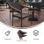 Flash Furniture TT-TT002-ESP-GG All Weather Espresso PE Rattan Wicker Patio Stacking Dining Chair addl-3