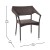 Flash Furniture TT-TT002-ESP-GG All Weather Espresso PE Rattan Wicker Patio Stacking Dining Chair addl-4