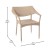 Flash Furniture TT-TT002-NAT-GG All Weather Natural PE Rattan Wicker Patio Stacking Dining Chair addl-4