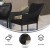 Flash Furniture TT-TT02-BK-GG Black All Weather PE Rattan Wicker Stacking Patio Dining Chair addl-3