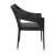Flash Furniture TT-TT02-BK-GG Black All Weather PE Rattan Wicker Stacking Patio Dining Chair addl-9