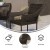 Flash Furniture TT-TT02-ESP-GG Espresso All Weather PE Rattan Wicker Stacking Patio Dining Chair addl-3
