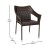 Flash Furniture TT-TT02-ESP-GG Espresso All Weather PE Rattan Wicker Stacking Patio Dining Chair addl-4