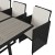 Flash Furniture TW-3WBE00-GY-GG Black Wicker Modular Chair, Cream Cushions & Gray Acacia Wood Table, 7 Piece Patio Set addl-7
